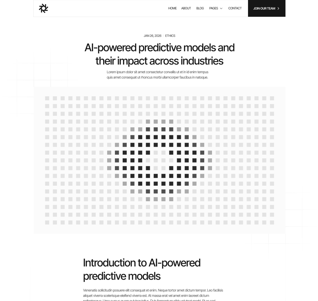 Blog Post Page - Quantum | Webflow Template
